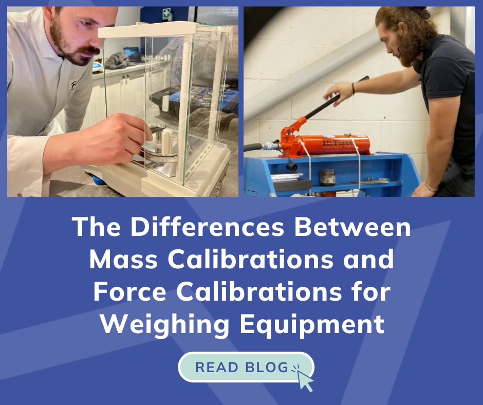 force vs mass calibrations for weighing equipment